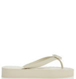  Dép Nữ Gucci Chevron Thong Sandal 'White' 
