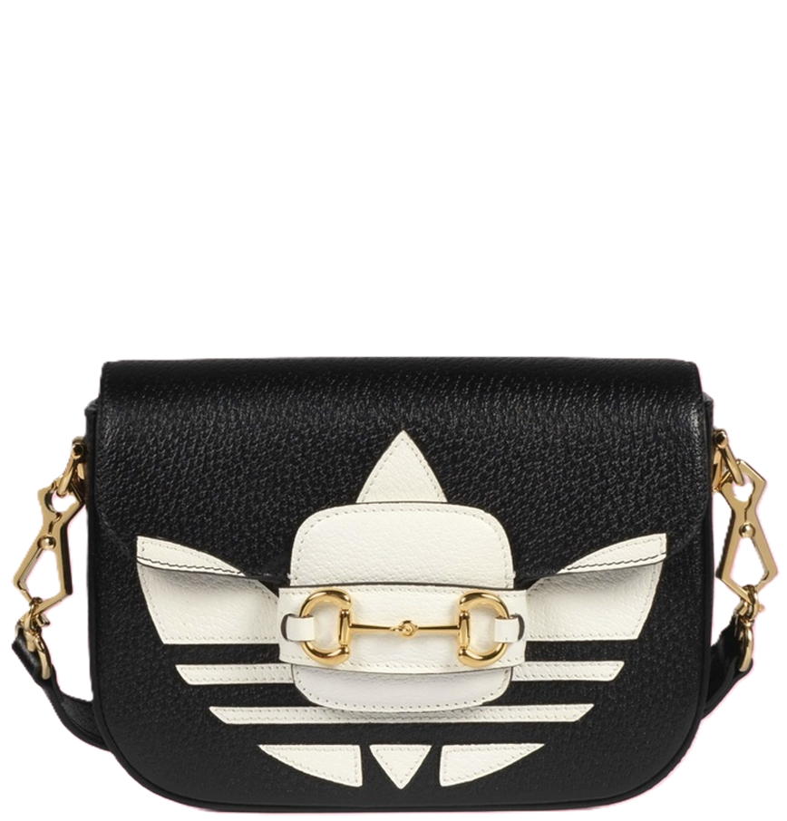  Túi Gucci x adidas Horsebit 1955 Bag 'Black White' 