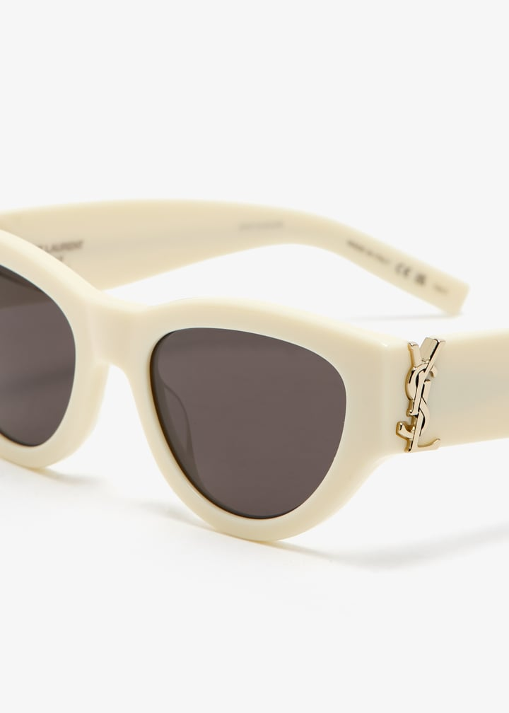  Kính Nữ Saint Laurent Sunglasses 'Ivory' 