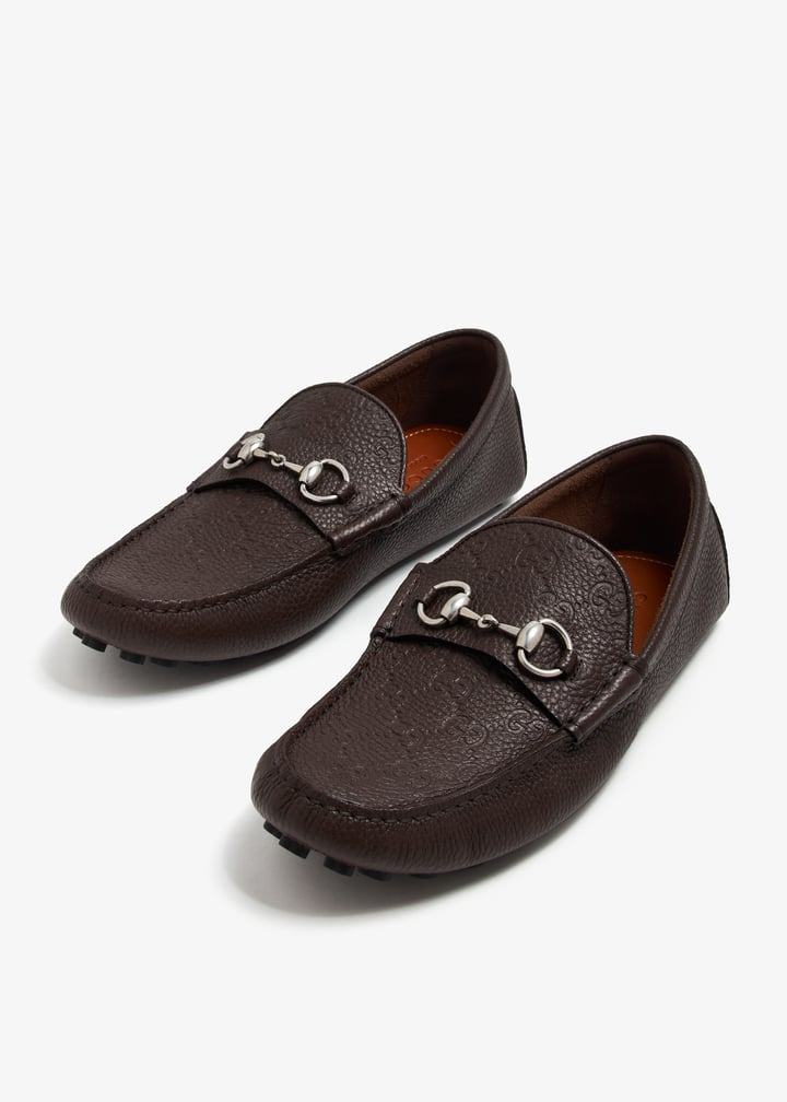  Giày Nam Gucci Driver With Horsebit 'Brown' 