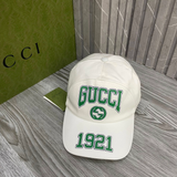  Mũ Nam Gucci 1921 Logo Baseball Hat 'White Green' 