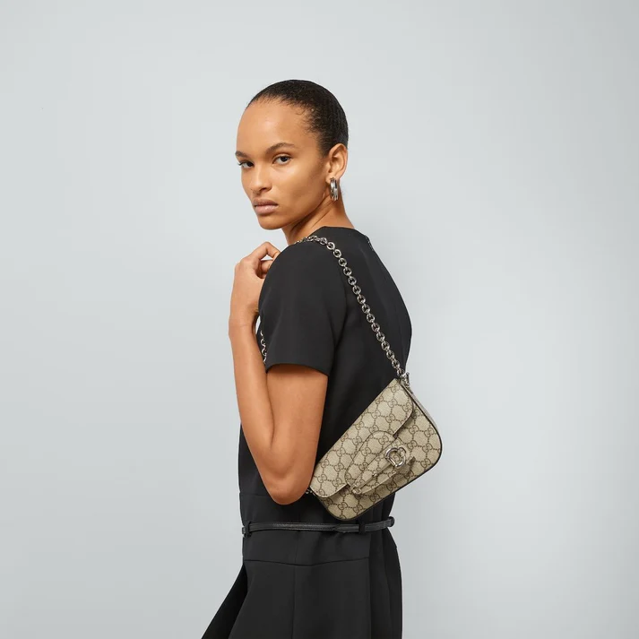 Túi Nữ Gucci Horsebit 1955 Asymmetrical 'Beige' 