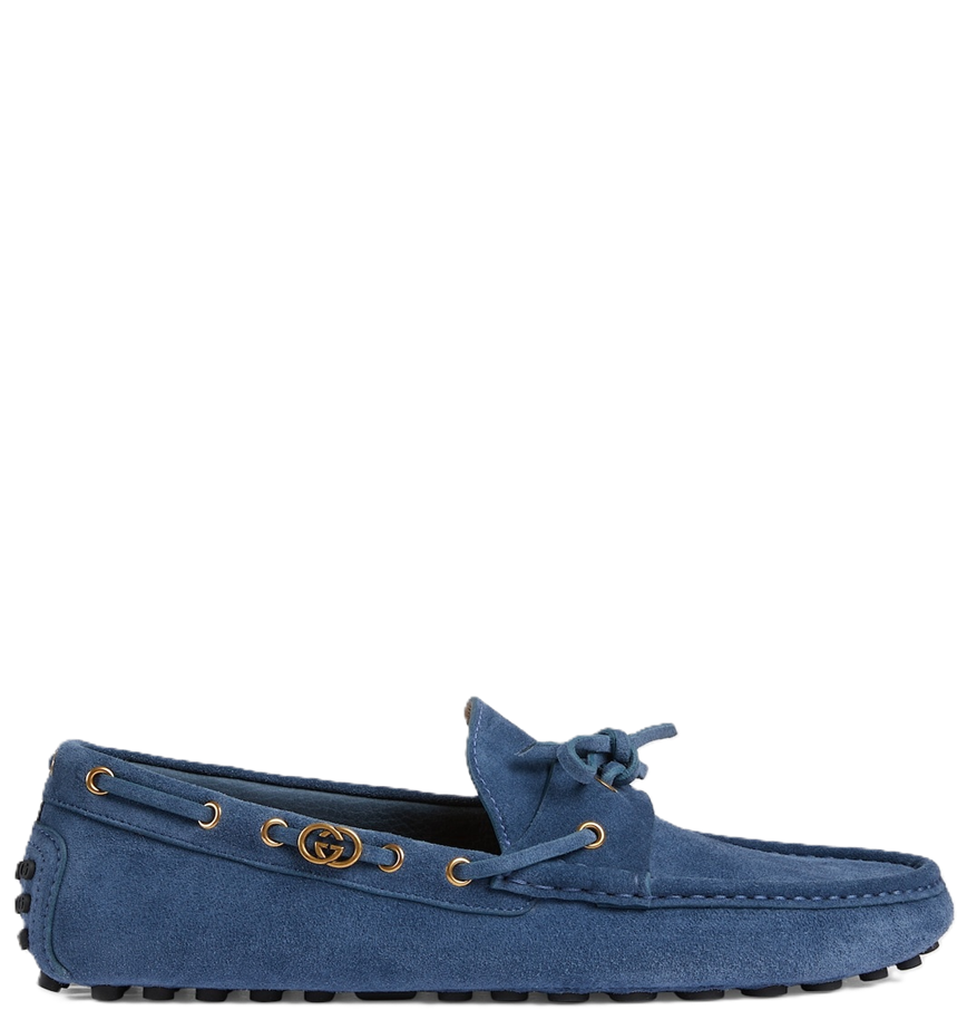  Giày Nam Gucci Driver Interlocking G 'Navy' 