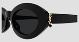  Kính Nữ Saint Laurent Oval Sunglasses 'Black' 