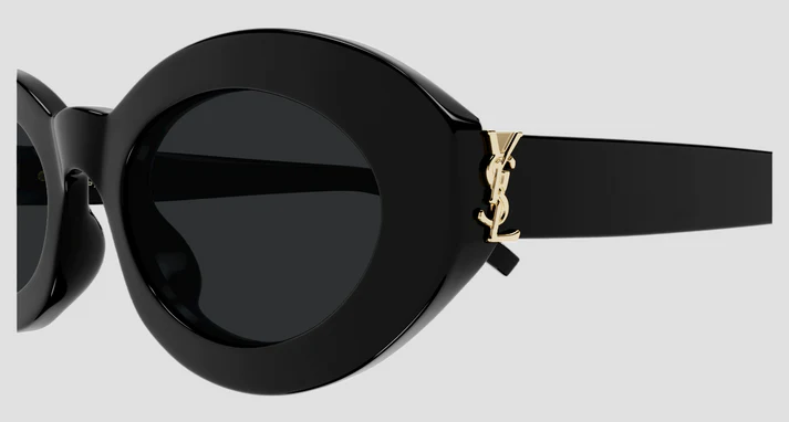  Kính Nữ Saint Laurent Oval Sunglasses 'Black' 
