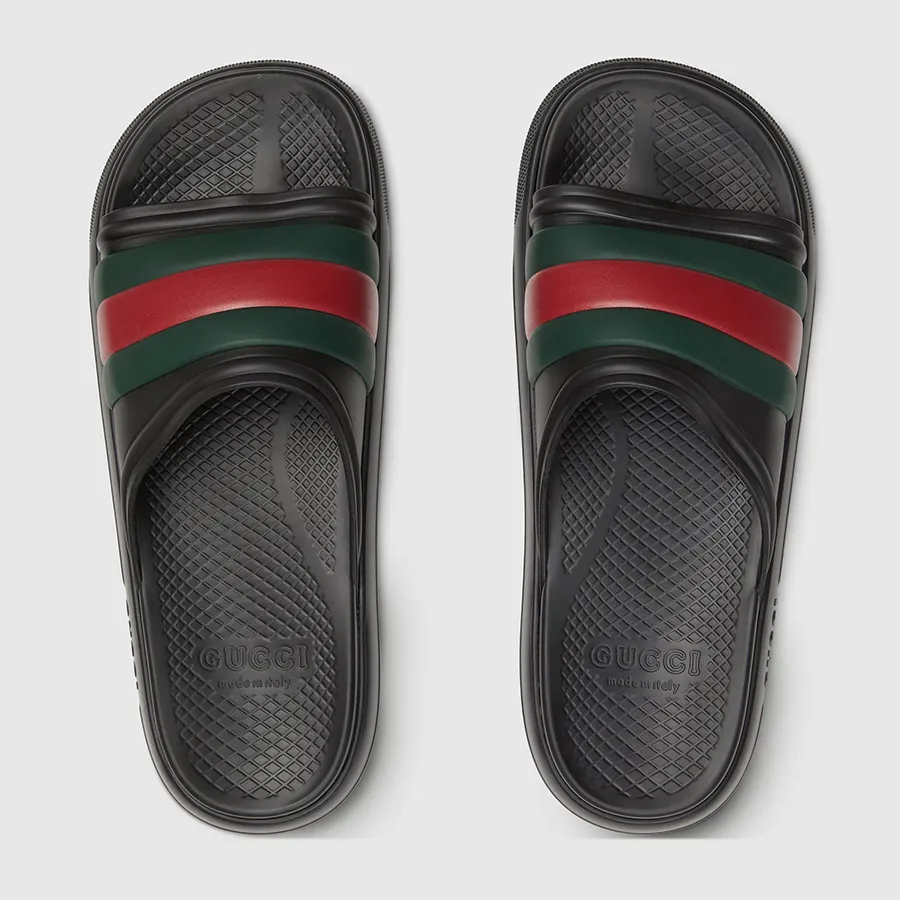  Dép Nam Gucci Web Slide Sandal 'Black' 