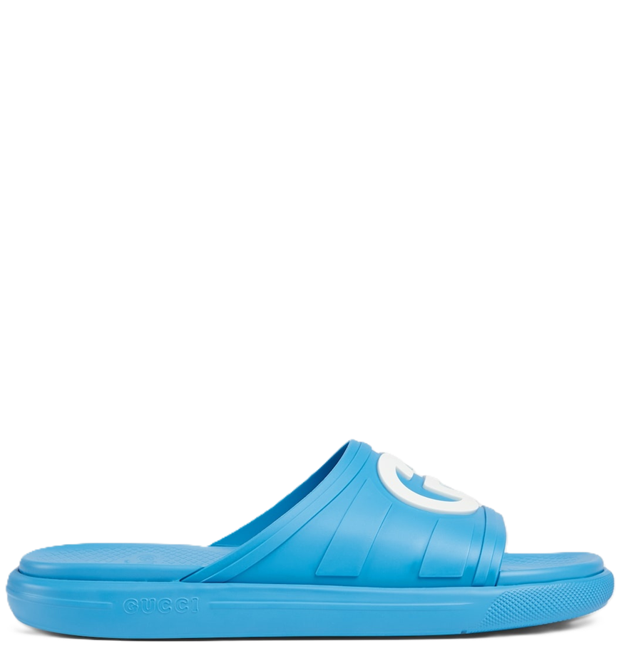  Dép Nam Gucci Interlocking G Slide 'Blue' 