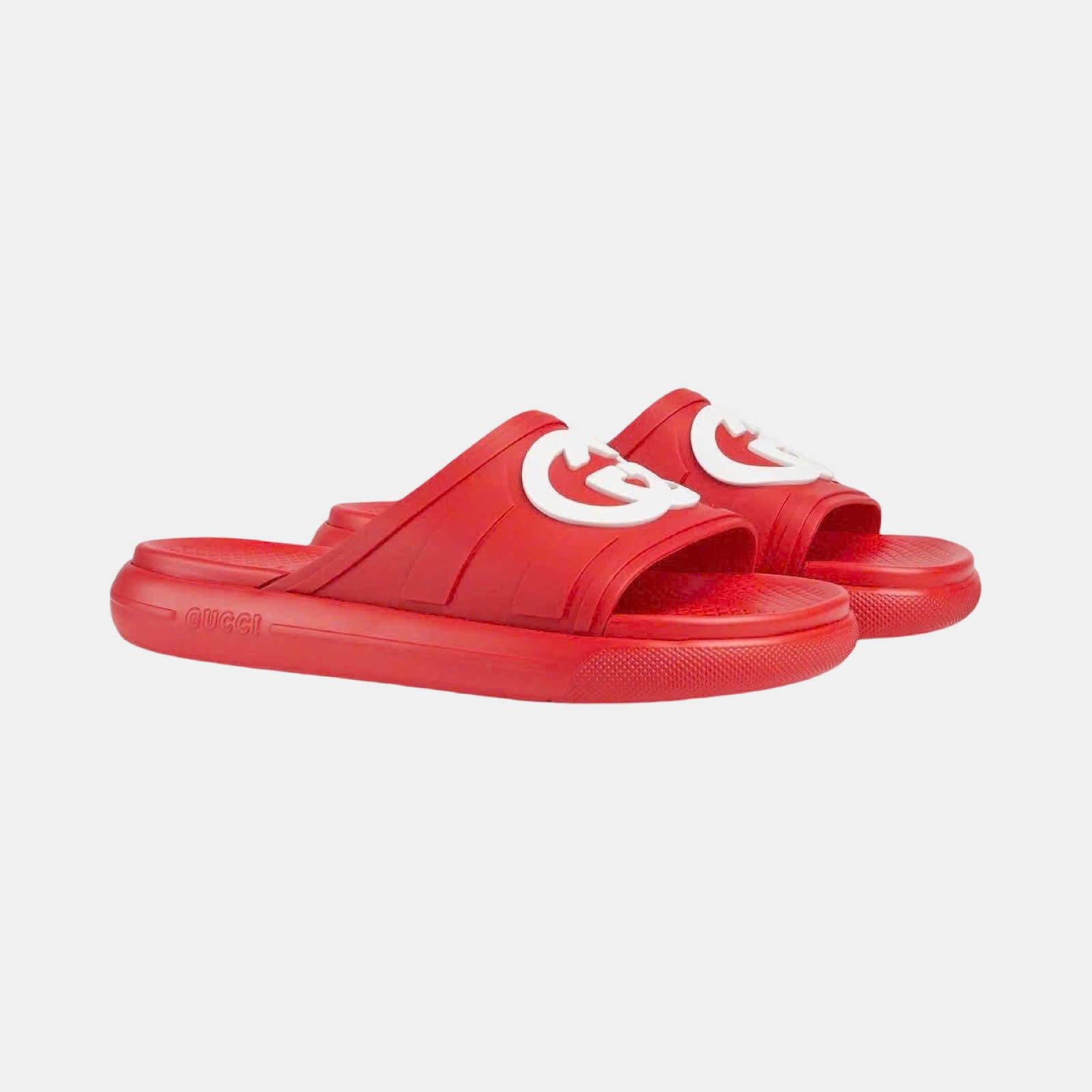  Dép Nam Gucci Interlocking G Slide 'Red' 