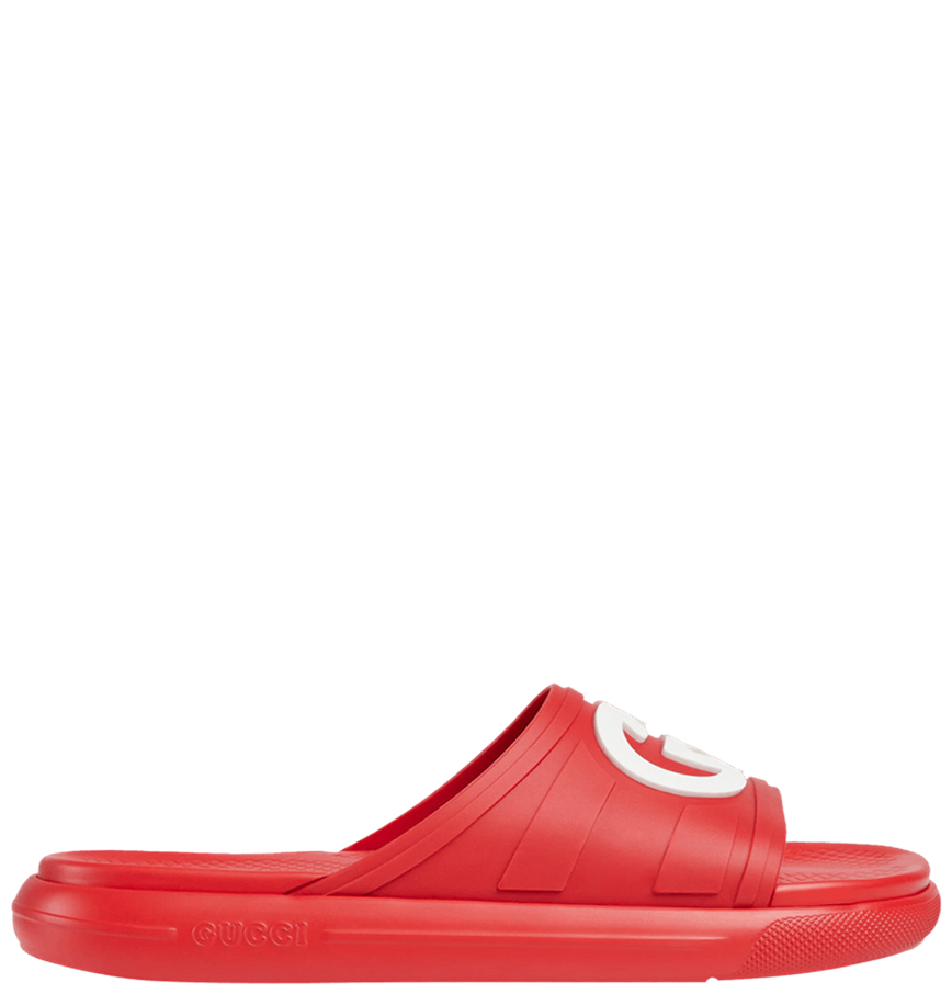  Dép Nam Gucci Interlocking G Slide 'Red' 