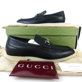  Giày Nam Gucci Horsebit Loafer 'Black' 