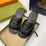  Dép Nam Gucci Slide Sandal Interlocking G 'Black' 
