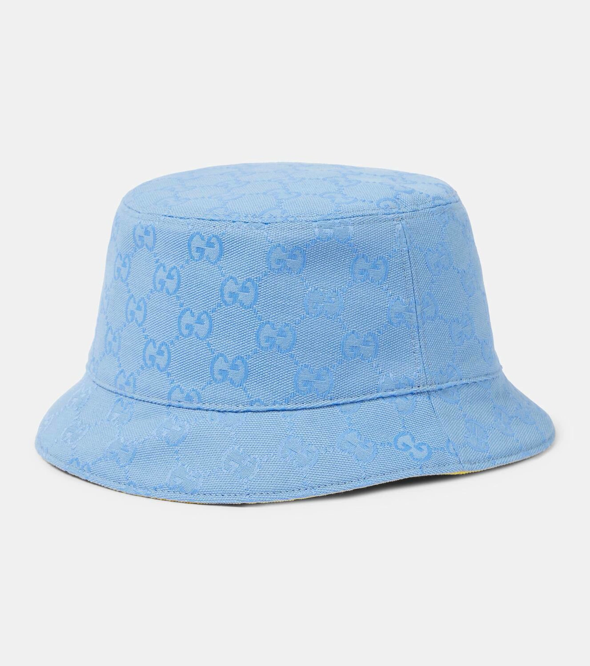  Mũ Nữ Gucci GG Canvas Bucket Hat 'Blue Yellow' 