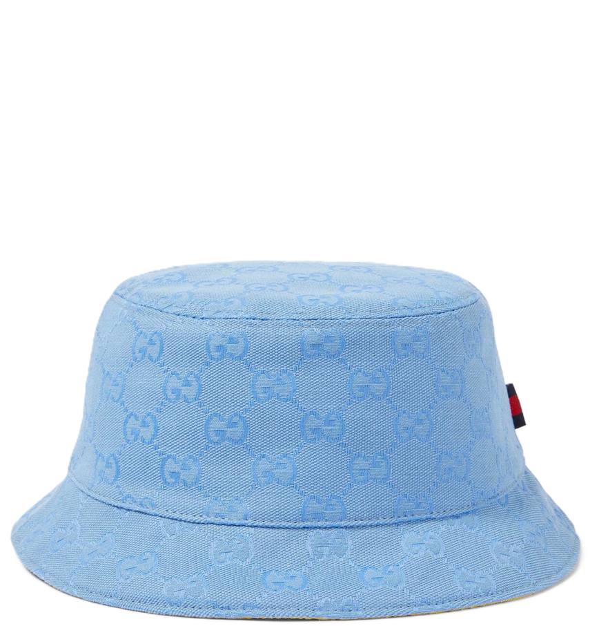  Mũ Nữ Gucci GG Canvas Bucket Hat 'Blue Yellow' 