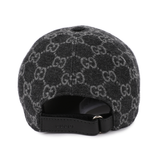  Mũ Gucci Flannel Baseball Cap 'Black' ‎ 