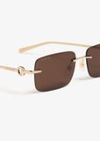  Kính Gucci Rectangular Frame Sunglasses 'Brown' 