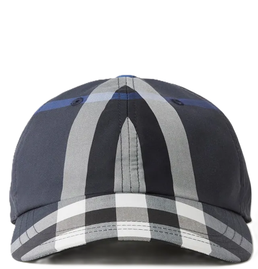  Mũ Nam Burberry Embroidery Logo Check 'Blue' 