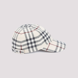  Mũ Burberry Stone Check Baseball 'White' 