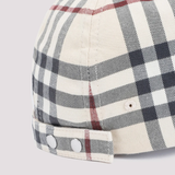 Mũ Burberry Stone Check Baseball 'White' 