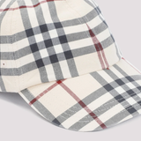  Mũ Burberry Stone Check Baseball 'White' 
