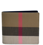  Ví Nam Burberry Bi-fold Check Canvas 'Beige' 