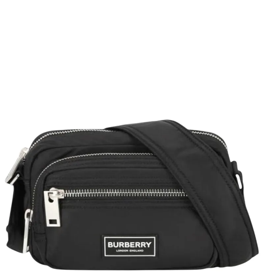  Túi Nam Burberry Nylon Zipper Crossbody Bag 'Black' 