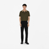 Áo Nam Burberry Check Collar Cotton 'Loch' 