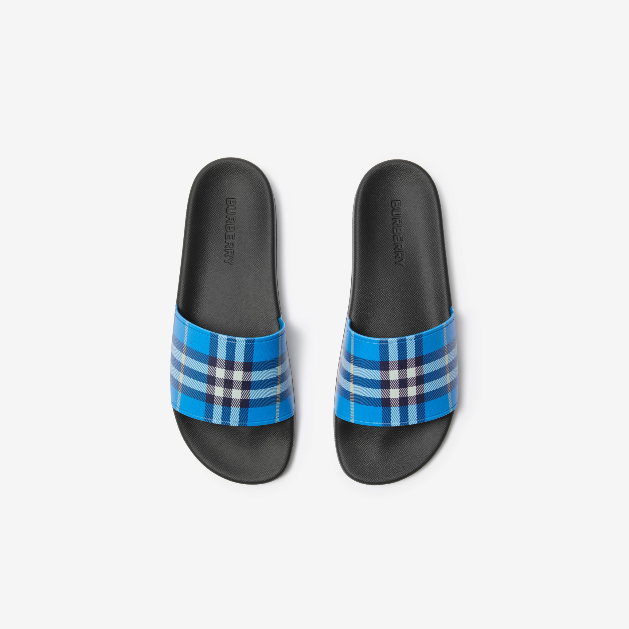  Dép Nam Burberry Logo Slides Optic 'Hyacinth' 