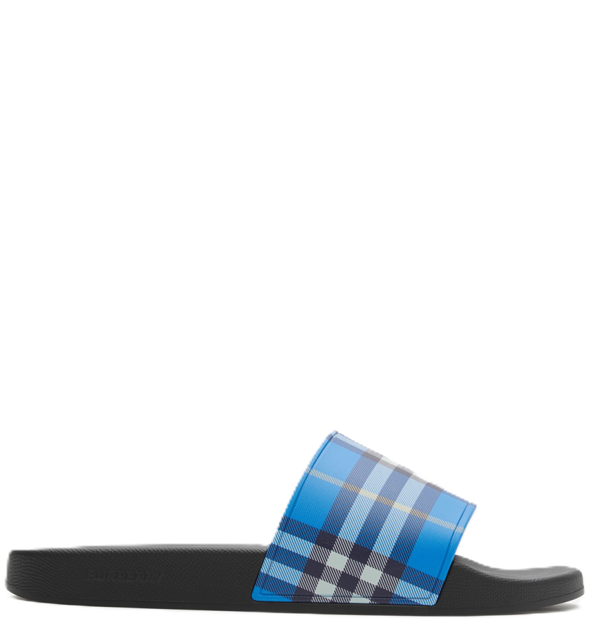 Dép Nam Burberry Logo Slides Optic 'Hyacinth' 