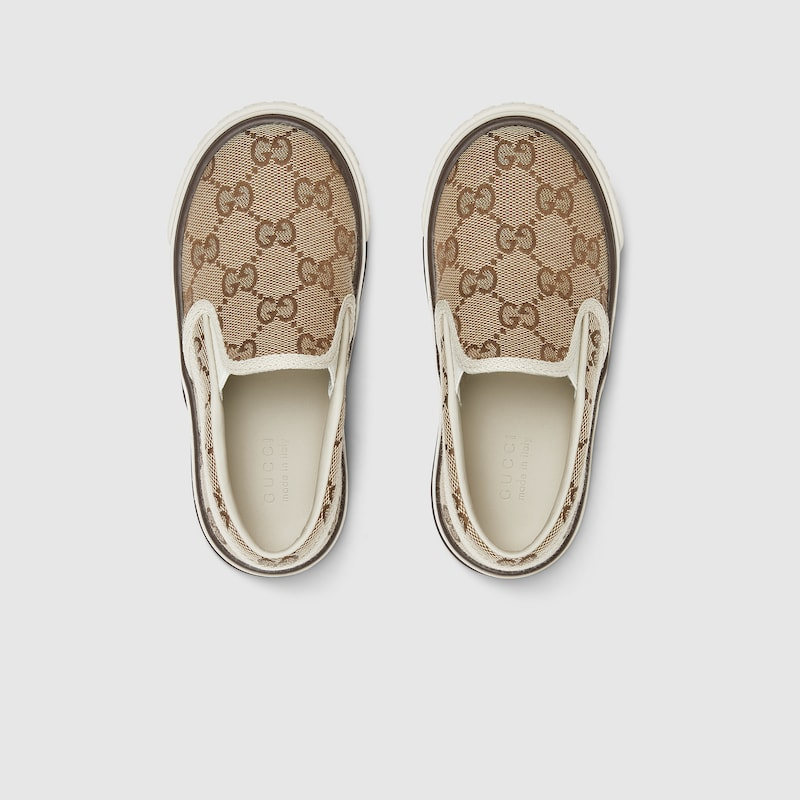  Giày Nữ Gucci Toddler Embossed GG Trainer 'Beige' 