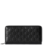  Ví Nữ Gucci Emblem Zip Around  'Black' 