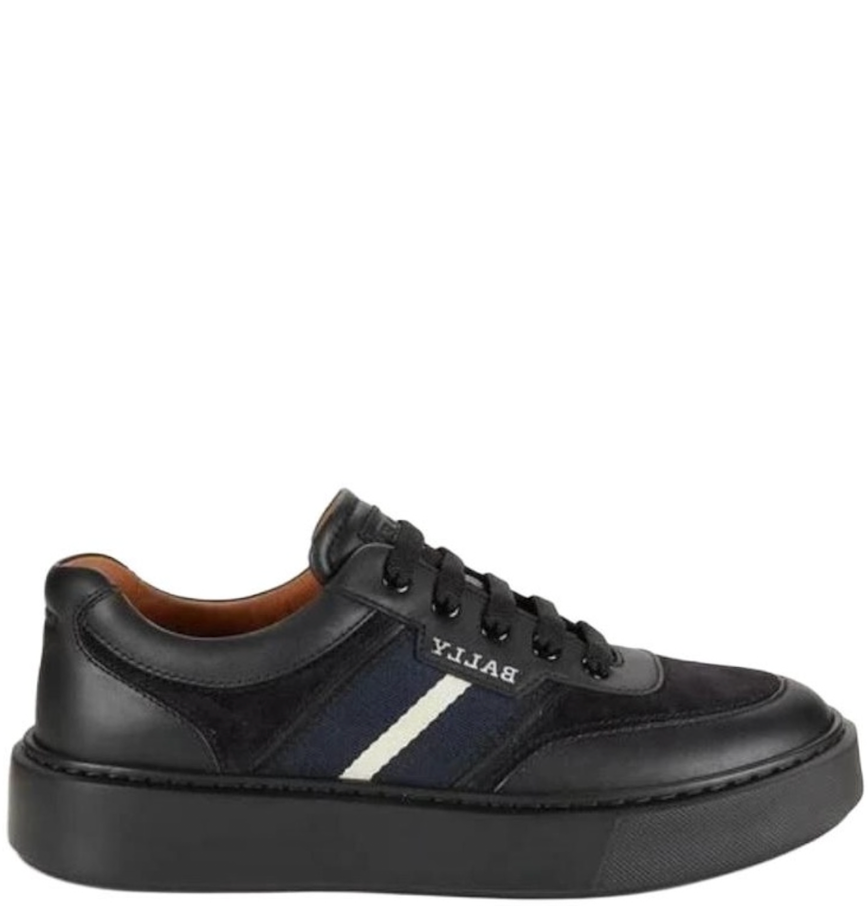  Giày Nam Bally Leather Sneaker 'Black' 