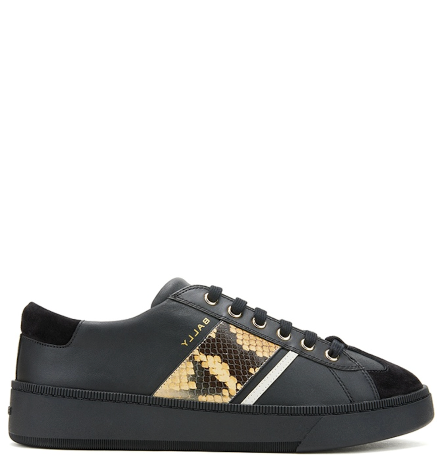  Giày Nam Bally Leather Sneakers 'Black' 