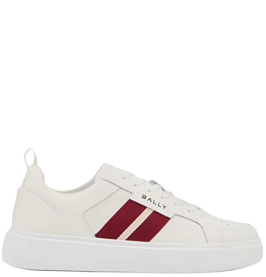  Giày Nam Bally Leather Sneakers 'White' 