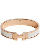 Vòng Tay Nữ Hermes Clic H 'Blanc' 