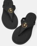  Dép Nữ Versace Alia Rubber Flat Sandals 'Black' 