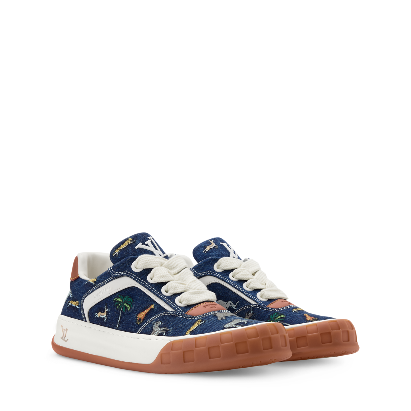 Giày Nam Louis Vuitton x The Darjeeling Tilted Trainers 'Navy' 