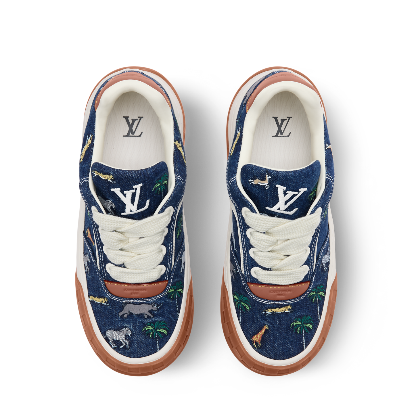  Giày Nam Louis Vuitton x The Darjeeling Tilted Trainers 'Navy' 