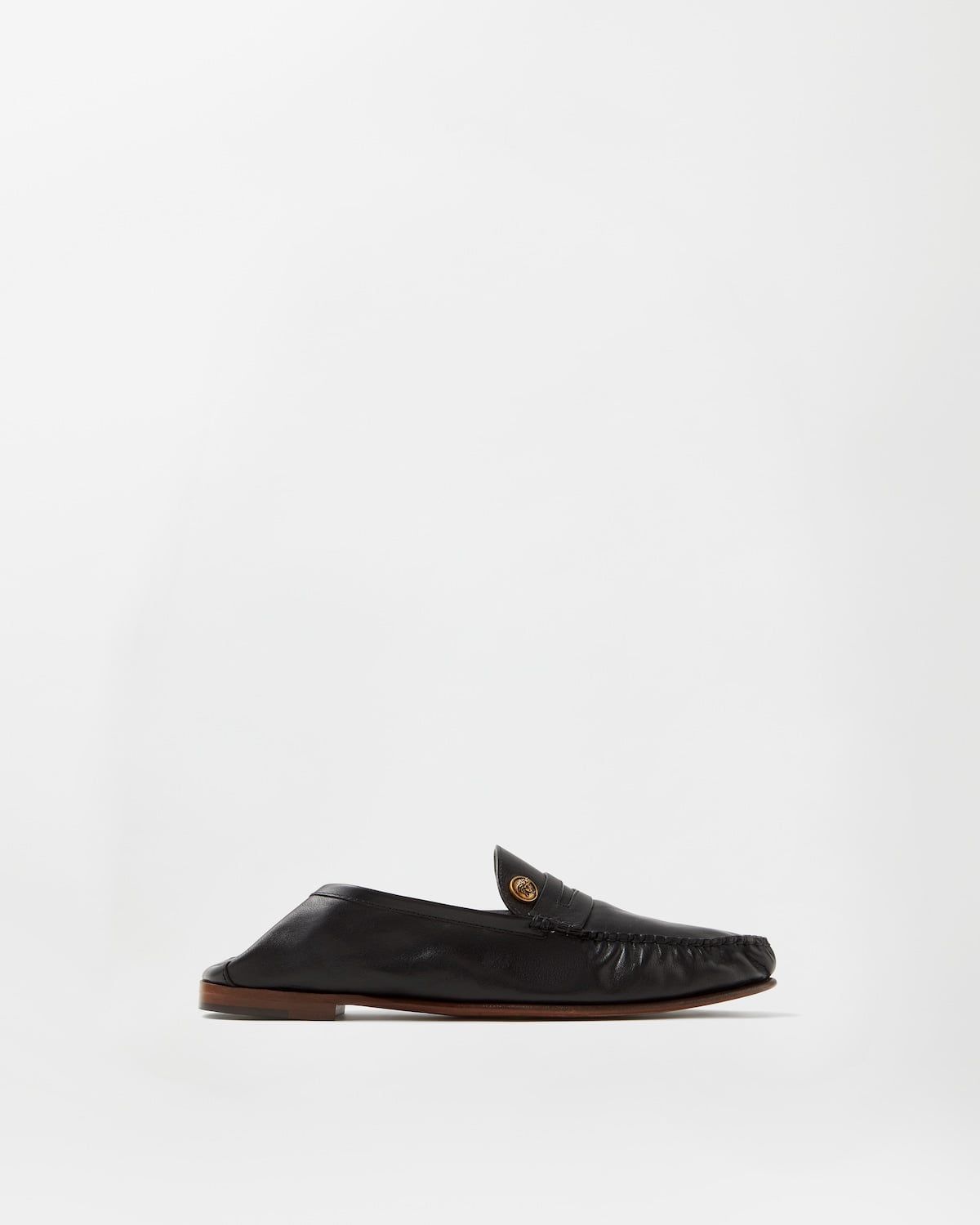  Giày Nam Versace Guanto Leather Loafers 'Black' 