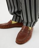  Giày Nam Versace Guanto Leather Loafers 'Brown' 