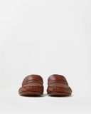  Giày Nam Versace Guanto Leather Loafers 'Brown' 