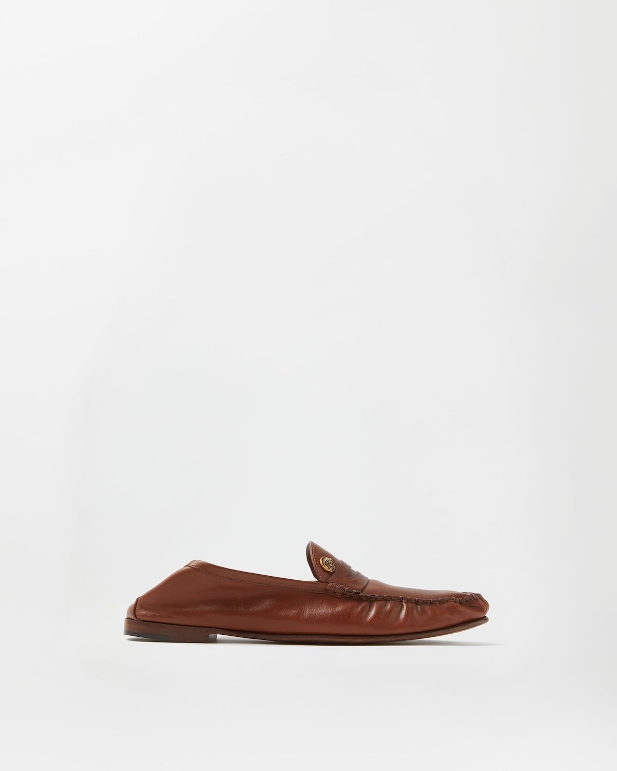  Giày Nam Versace Guanto Leather Loafers 'Brown' 