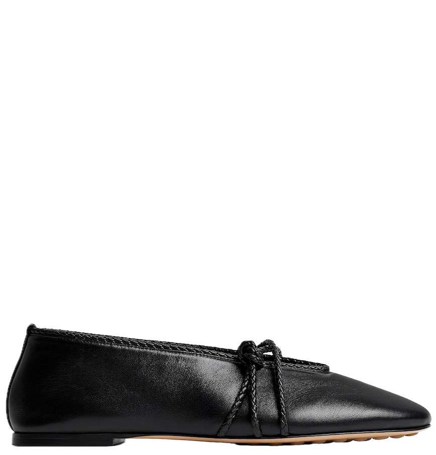  Giày Nữ Bottega Veneta Rosa Mary-Jane Ballerina 'Black' 