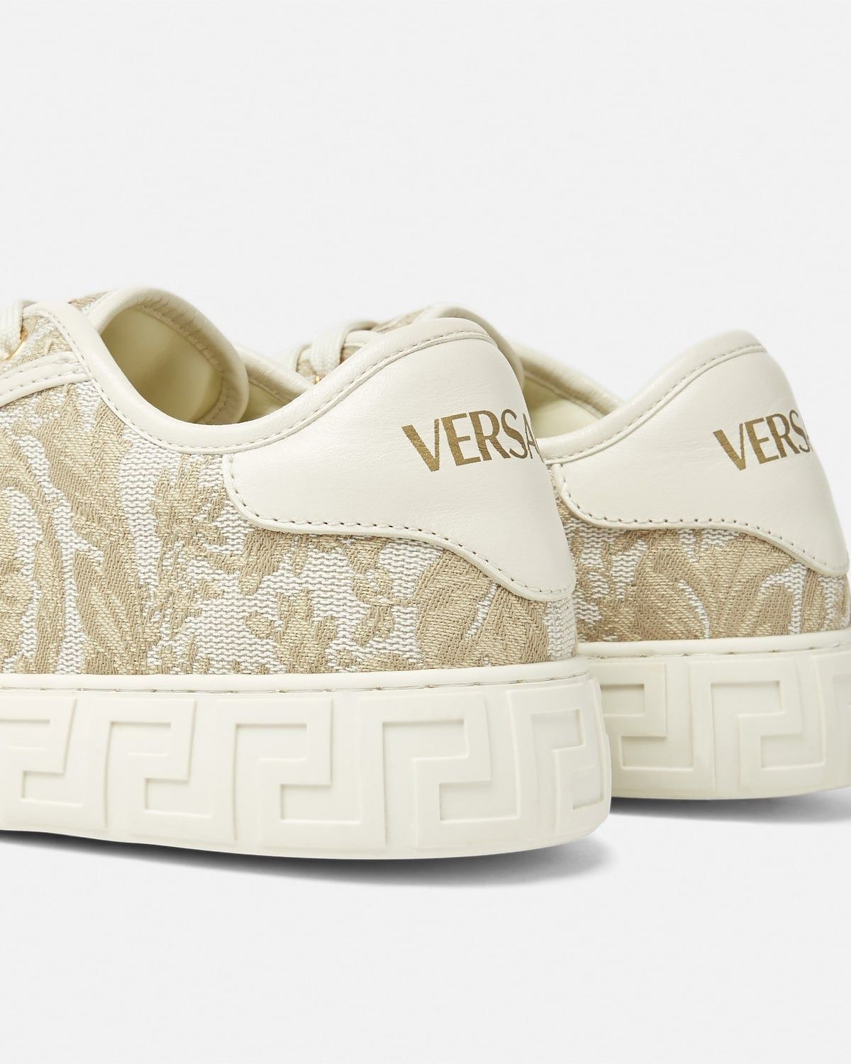  Giày Nữ Versace Greca Jacquard Trainers 'Beige' 