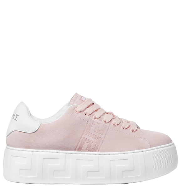  Giày Nữ Versace La Greca Platform Trainers 'Pink' 