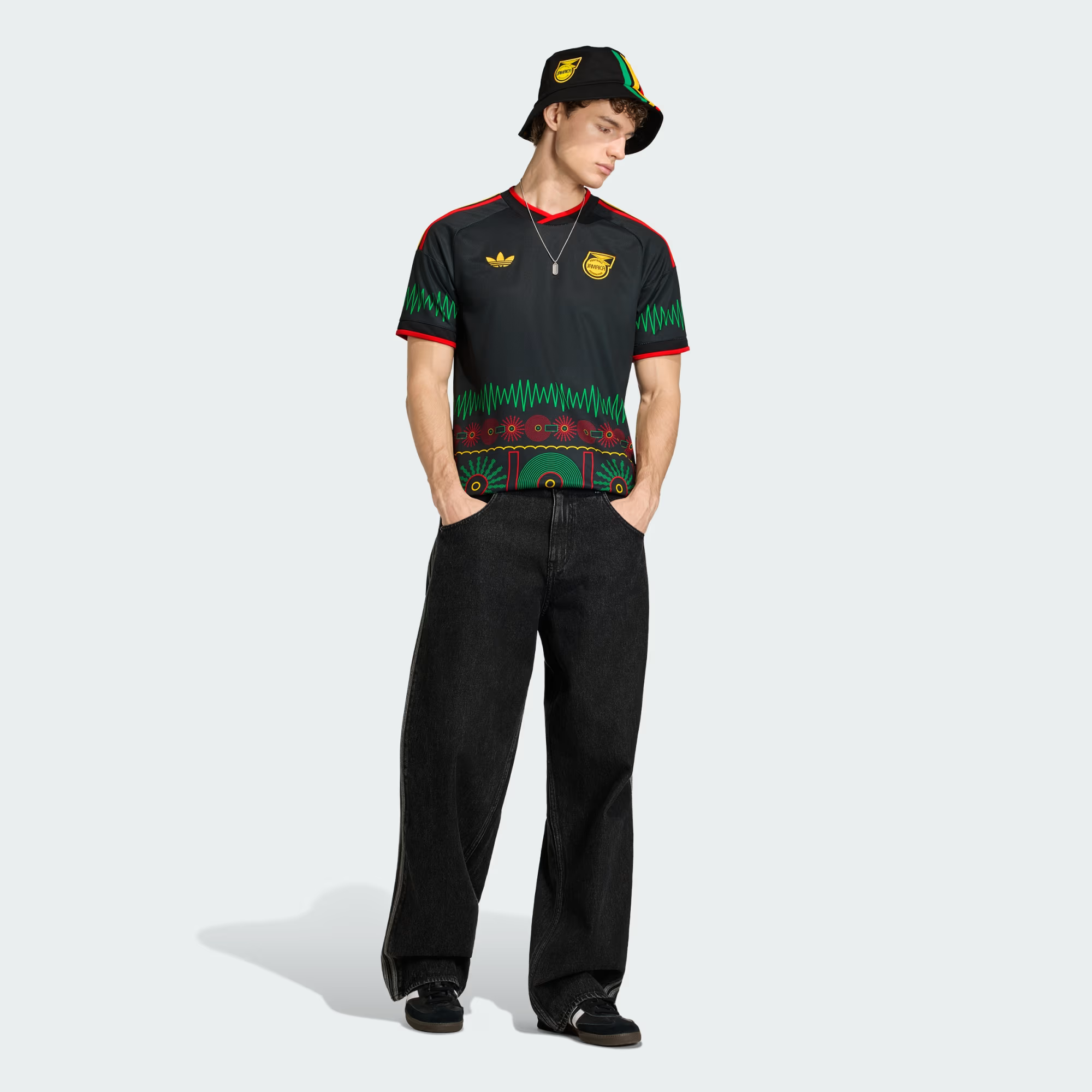  Áo Adidas Jamaica 26 x Bob Marley Away Jersey 'Black' 