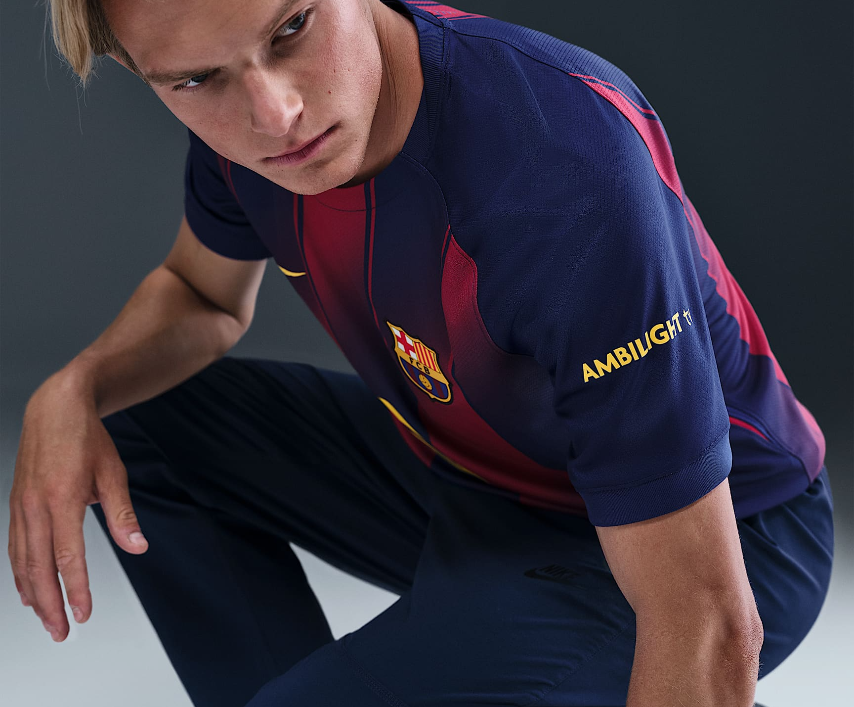  Áo Nike Barcelona 2025/26 Stadium Home 'Blue Red' 
