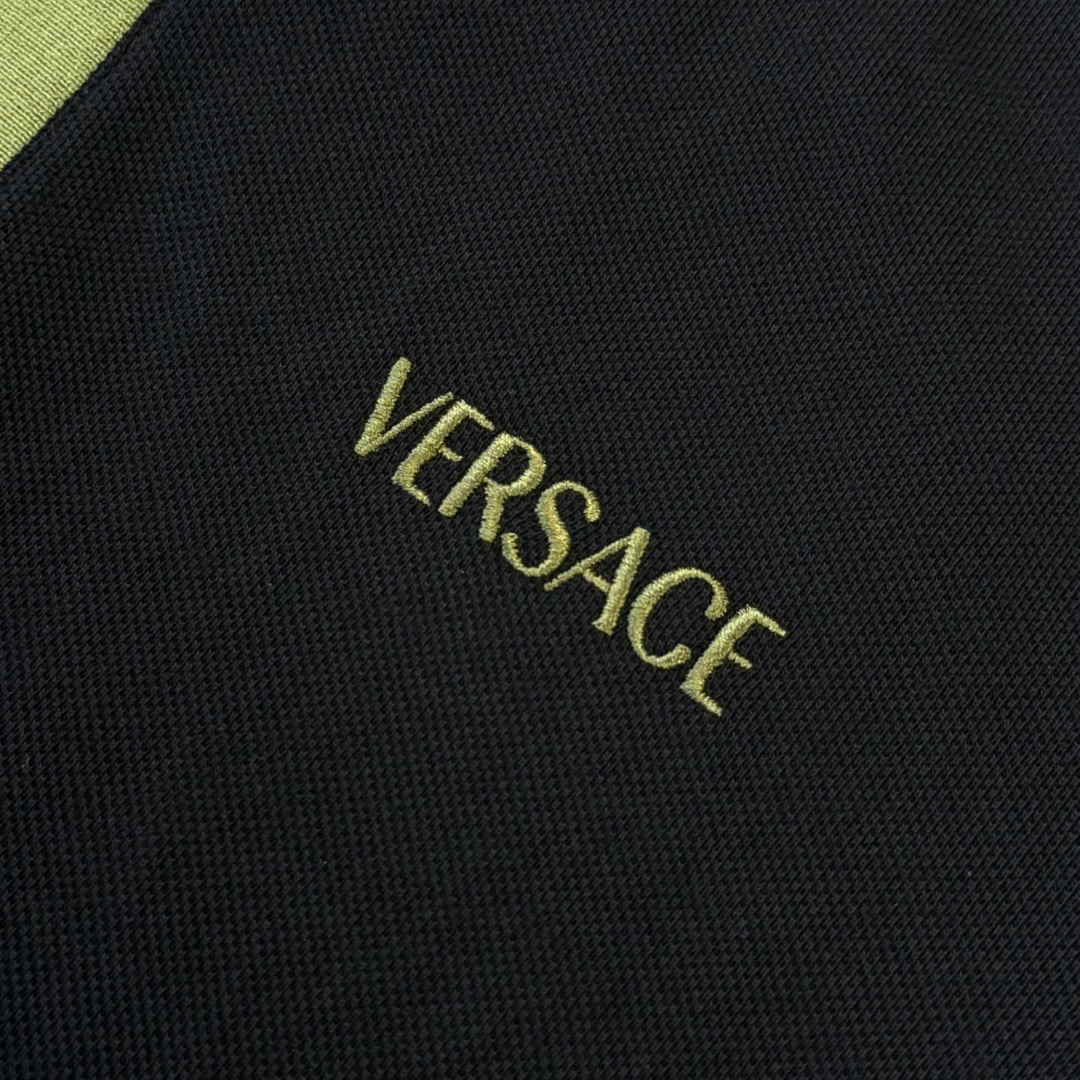  Áo Nữ Versace Greca Motif Polo 'Black' 