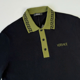  Áo Nữ Versace Greca Motif Polo 'Black' 