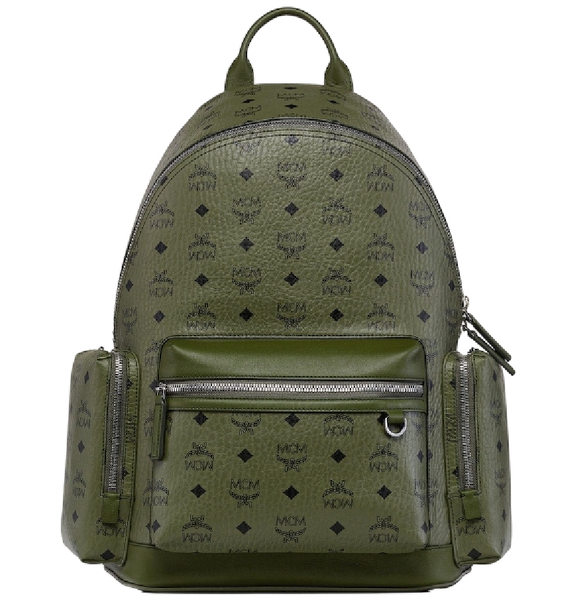  Balo MCM Stark Backpack in Visetos 'Khaki Moss' 