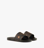  Dép Nữ MCM Maxi Visetos Slides 'Black Orange' 